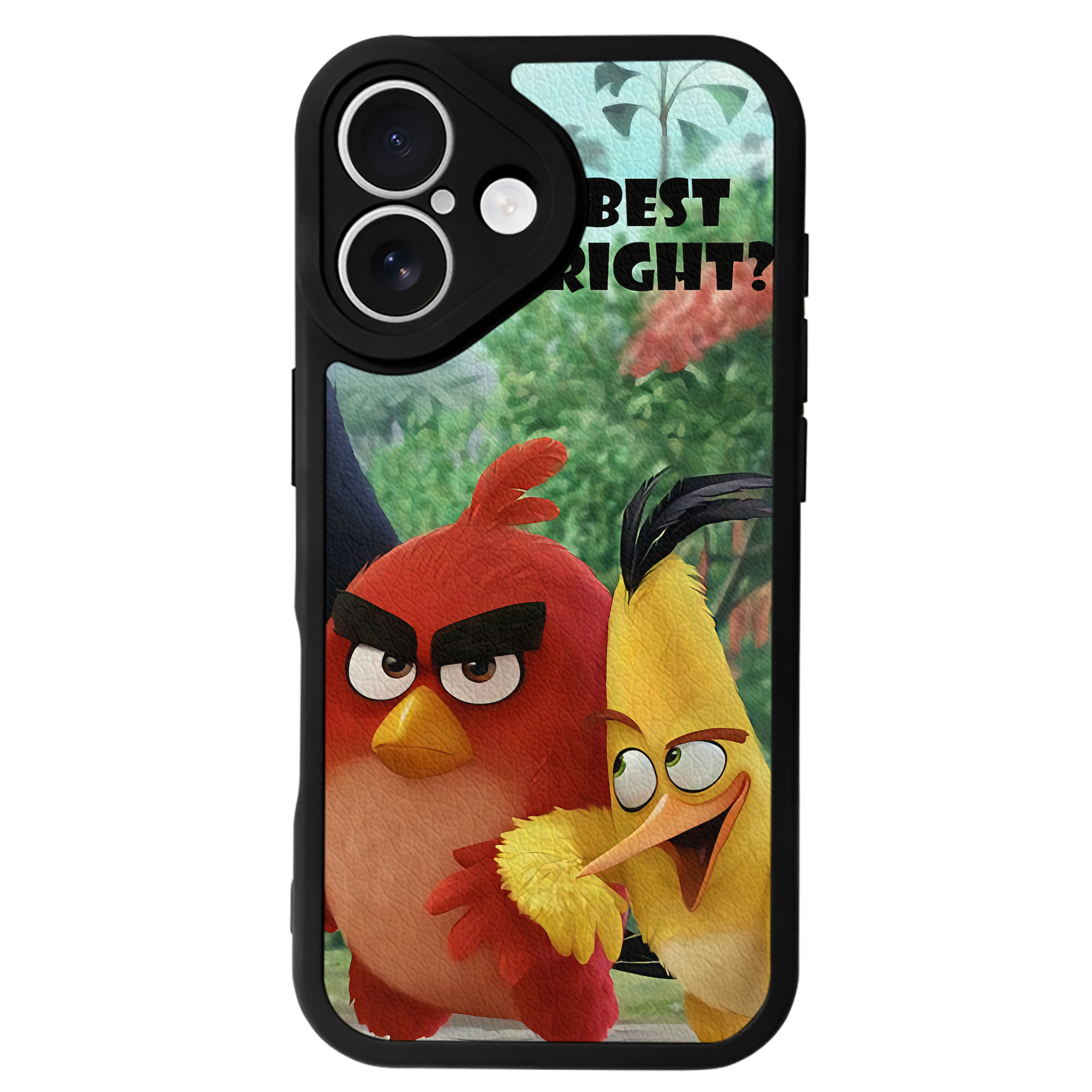 （画像用） Angry Birds アングリーバード 【iPhone 16シリーズ対応】シリコンスマホケース（レザー調） 材質：シリコン